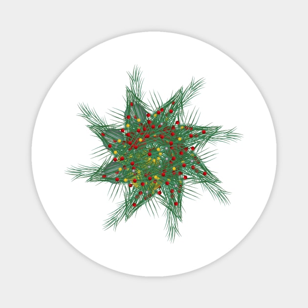 Christmas tree decorating Magnet by Salma Ismail